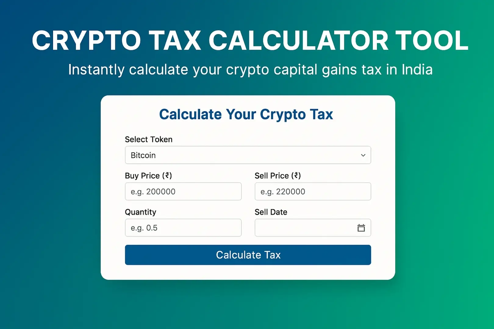Calculate Your Capital Gains Online - Free Crypto Tax Calculator