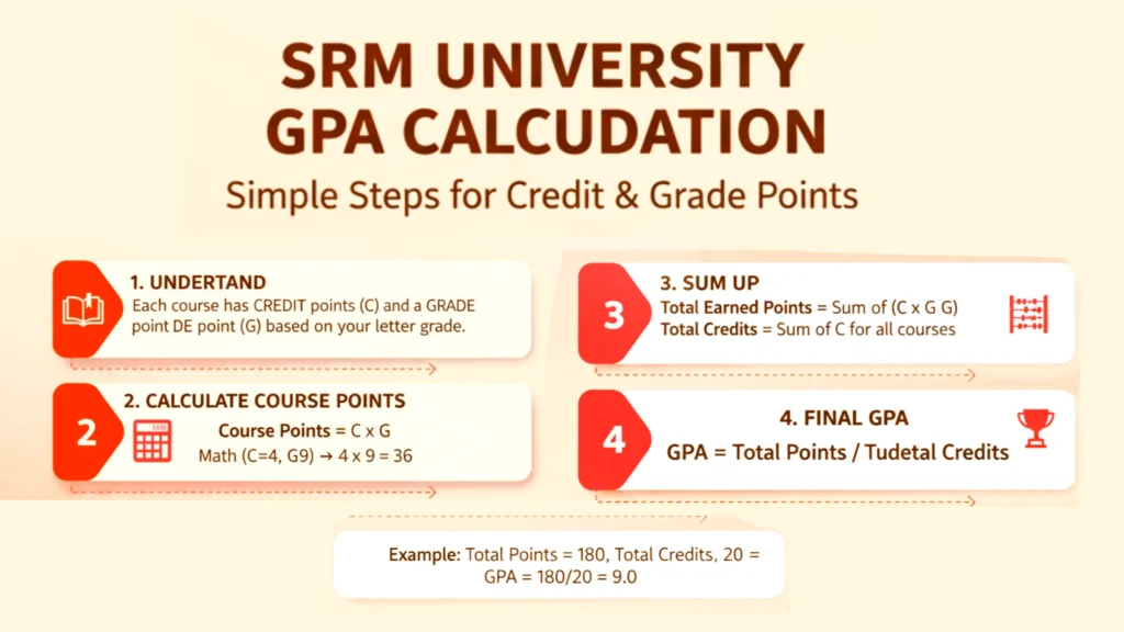 SRM CGPA to percentage